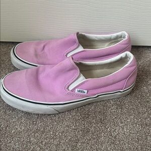 Pink Womens Slip On Vans- Size 8.5